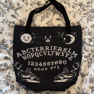 🛍️ BAG BUNDLE 🛍️  
Black Ouija-Style Graphic Tote Bag